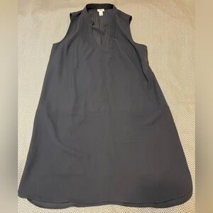 J. Crew sleeveless shift dress. Dark gray with rounded hem. V-neck. Size 10.
